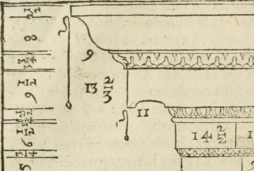 An illustration from I qvattro libri dell'architettvra, 1601, leaf 55