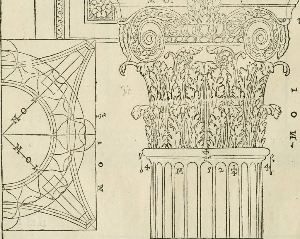 An illustration from I qvattro libri dell'architettvra, 1601, leaf 55