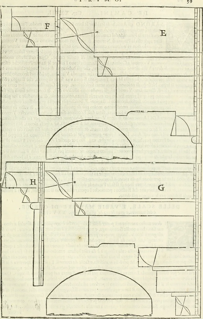 An illustration from I qvattro libri dell'architettvra, 1601, leaf 64