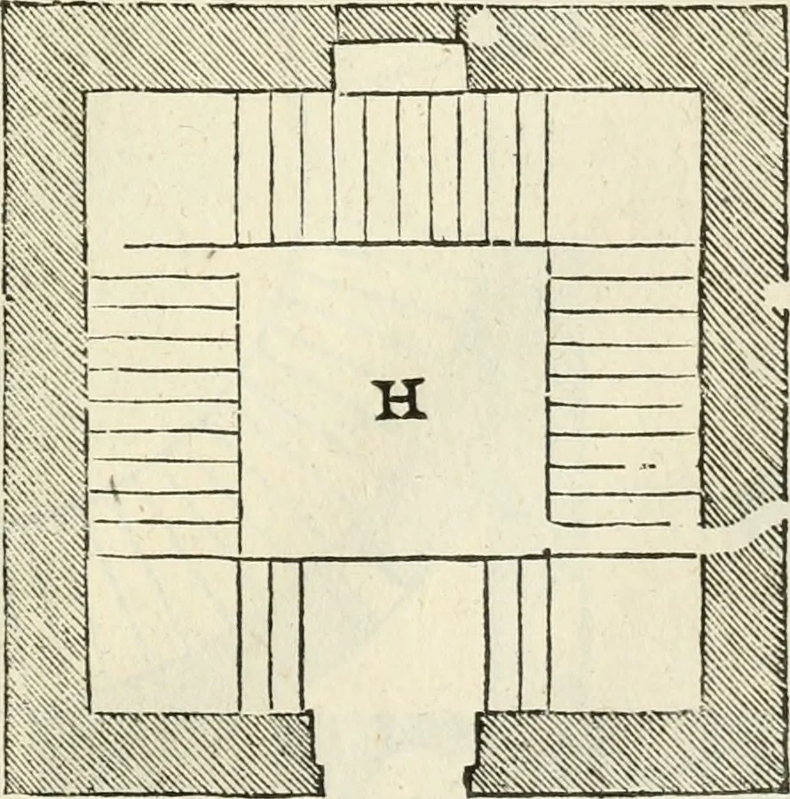An illustration from I qvattro libri dell'architettvra, 1601, leaf 68