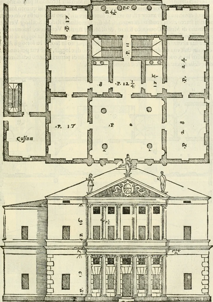 An illustration from I qvattro libri dell'architettvra, 1601, leaf 78