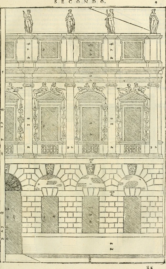 An illustration from I qvattro libri dell'architettvra, 1601, leaf 82