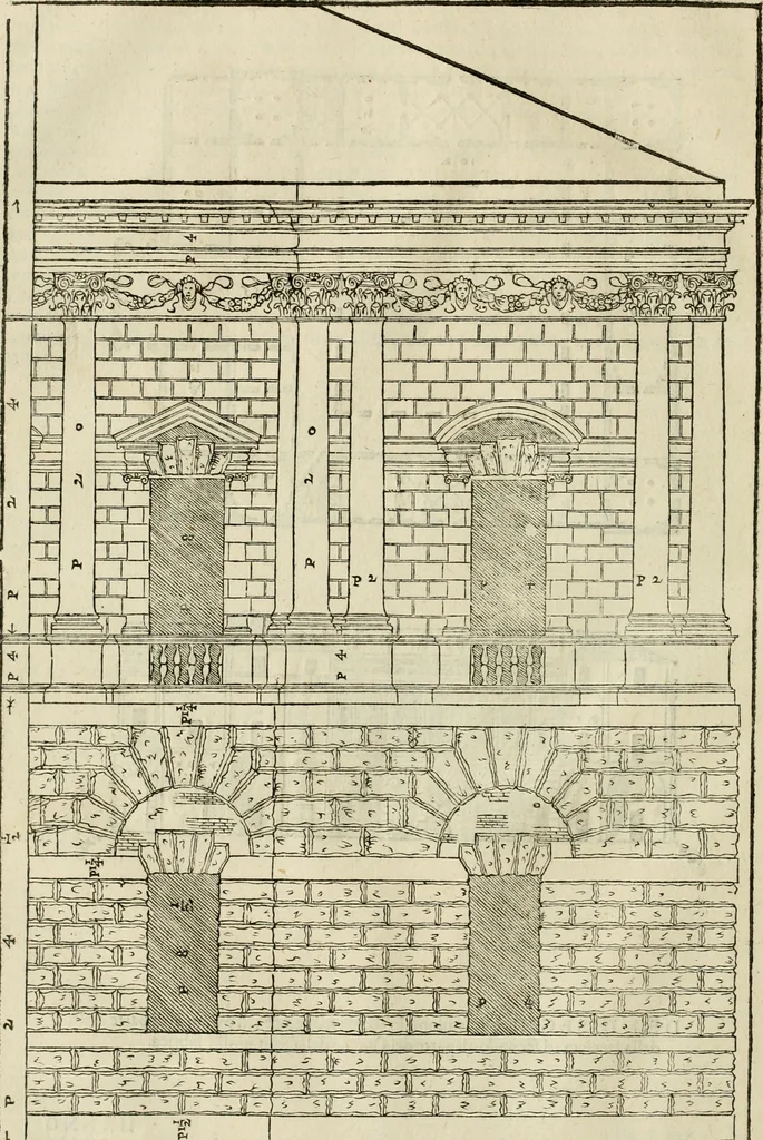 An illustration from I qvattro libri dell'architettvra, 1601, leaf 87