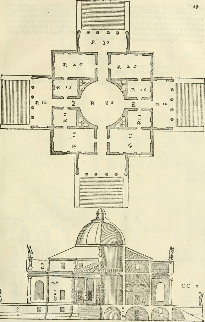 An illustration from I qvattro libri dell'architettvra, 1601, leaf 92