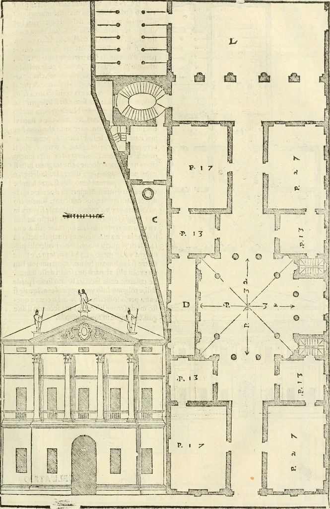 An illustration from I qvattro libri dell'architettvra, 1601, leaf 94