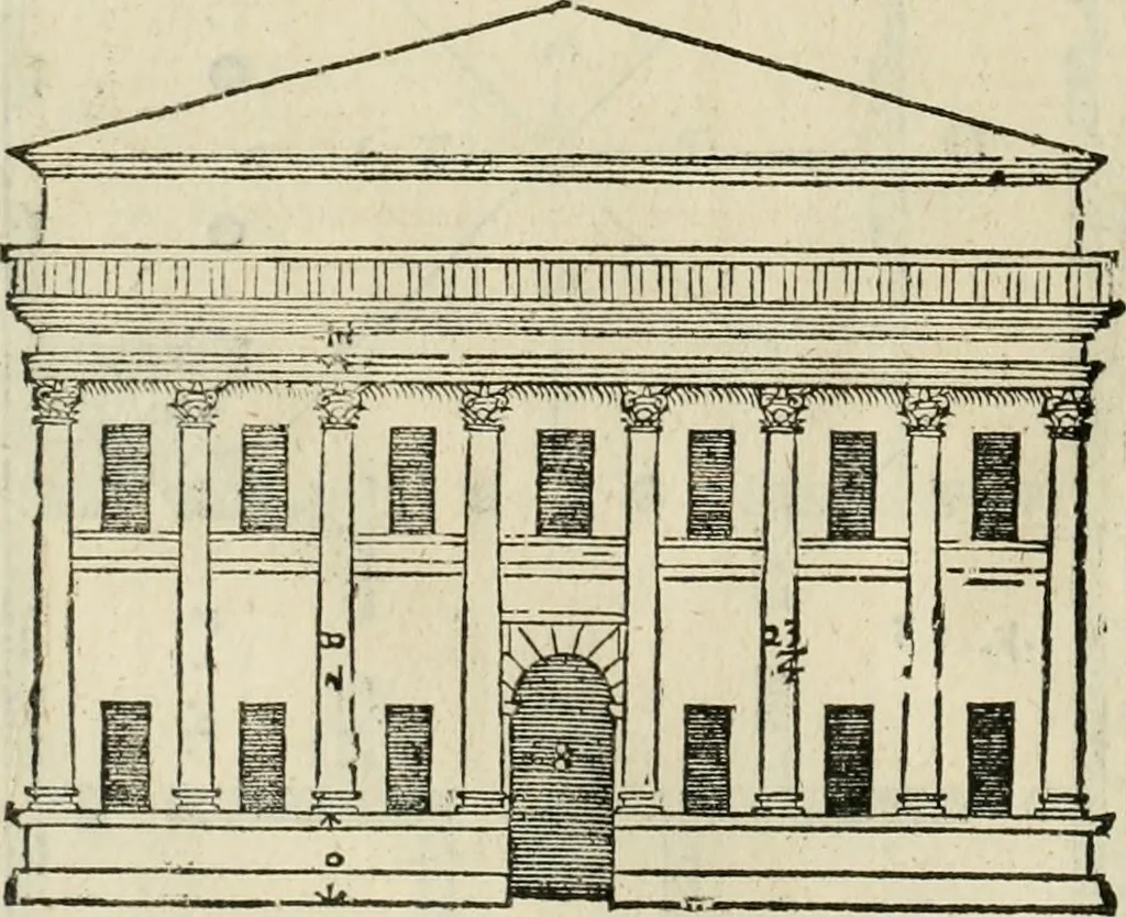 An illustration from I qvattro libri dell'architettvra, 1601, leaf 95