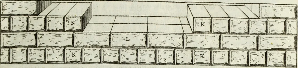 An illustration from I qvattro libri dell'architettvra di Andrea Palladio : ne' quali, dopo un breue trattato de' cinque ordini, & di quelli auertimenti, che sono piu necessarii nel fabricare; si tratta delle case private, delle vie, de i ponti, delle piazze, de i xisti, et de' tempij, 1771, leaf 16