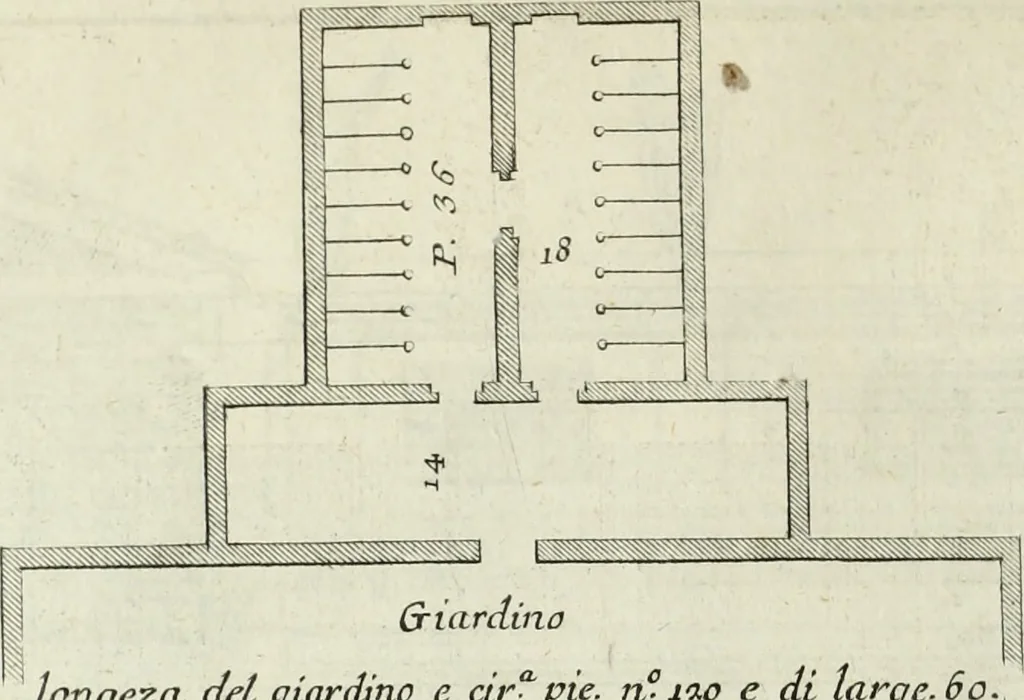 An illustration from I qvattro libri dell'architettvra di Andrea Palladio : ne' quali, dopo un breue trattato de' cinque ordini, & di quelli auertimenti, che sono piu necessarii nel fabricare; si tratta delle case private, delle vie, de i ponti, delle piazze, de i xisti, et de' tempij, 1771, leaf 87