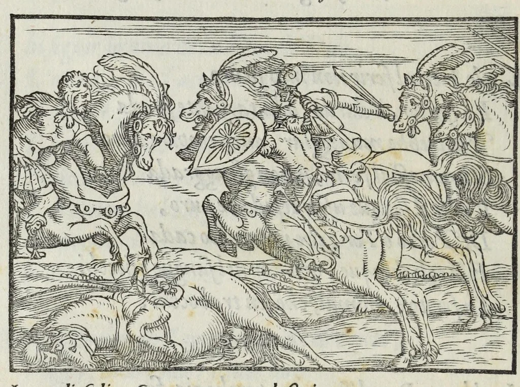 An illustration from I qvattro libri della caccia, 1556, leaf 22