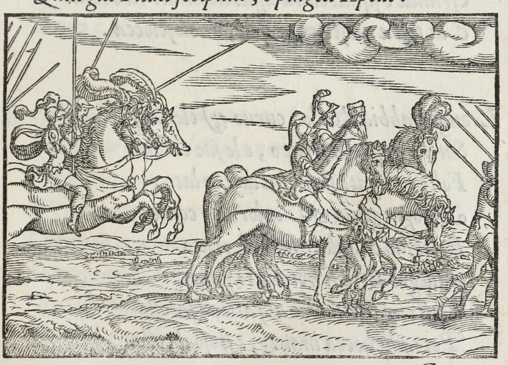 An illustration from I qvattro libri della caccia, 1556, leaf 53