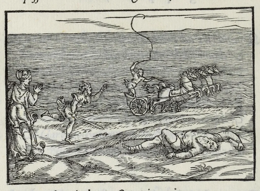 An illustration from I qvattro libri della caccia, 1556, leaf 58