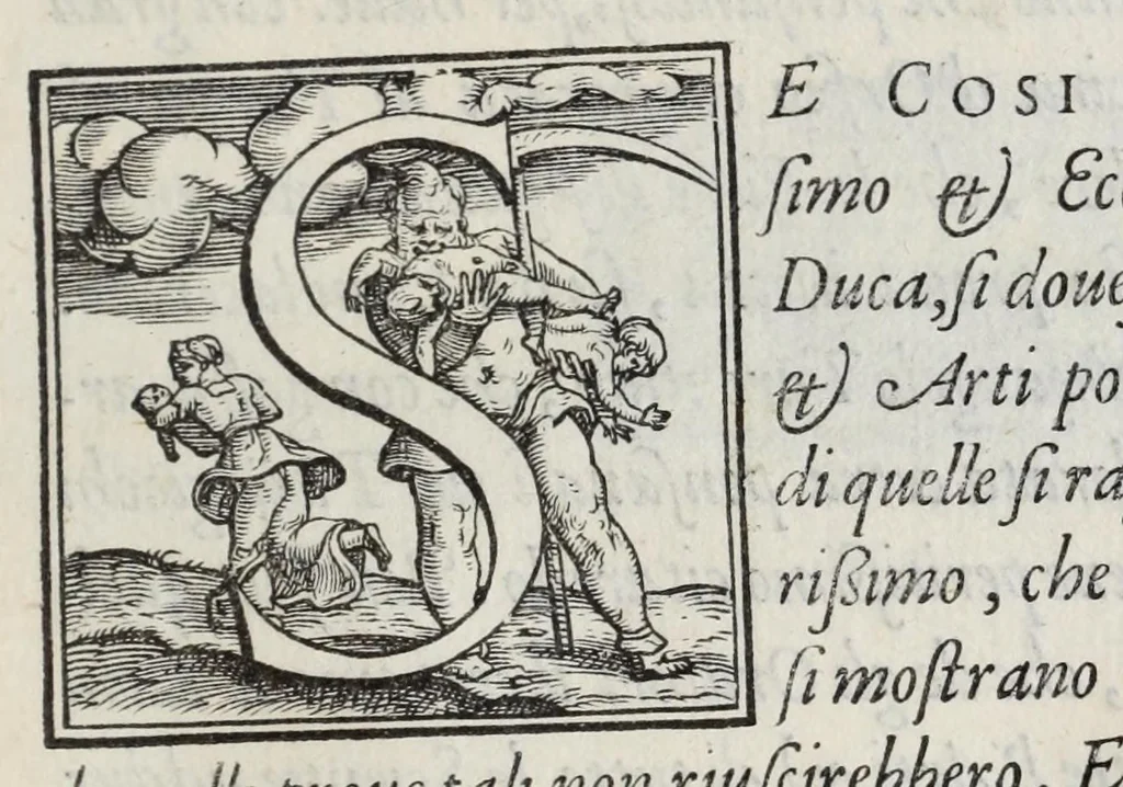 An illustration from I qvattro libri della caccia, 1556, leaf 83