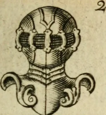 An illustration from The Irish compendium; or, Rudiments of honour. Containing the descents, marriages, issue, titles, posts, and seats of all the nobility of Ireland; with their arms, crests, supporters, mottos and Parliament robes ... Also a supplement, shewing the antiquity, dignity, and use of armories .., 1745, leaf 122