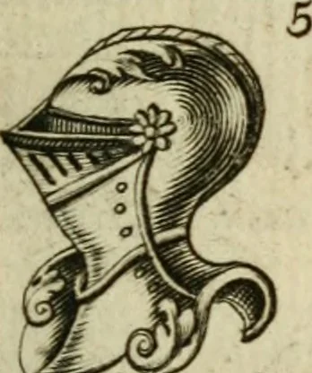 An illustration from The Irish compendium; or, Rudiments of honour. Containing the descents, marriages, issue, titles, posts, and seats of all the nobility of Ireland; with their arms, crests, supporters, mottos and Parliament robes ... Also a supplement, shewing the antiquity, dignity, and use of armories .., 1745, leaf 122