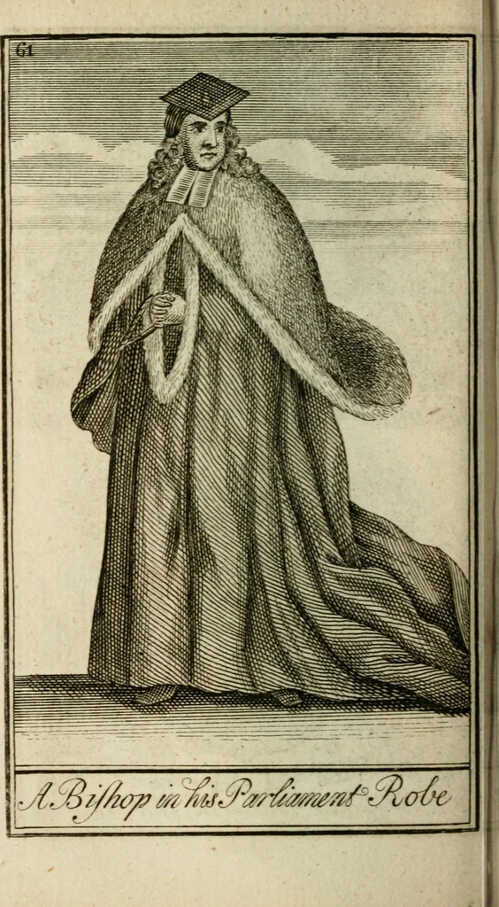 An illustration from The Irish compendium; or, Rudiments of honour. Containing the descents, marriages, issue, titles, posts, and seats of all the nobility of Ireland; with their arms, crests, supporters, mottos and Parliament robes ... Also a supplement, shewing the antiquity, dignity, and use of armories .., 1745, leaf 77