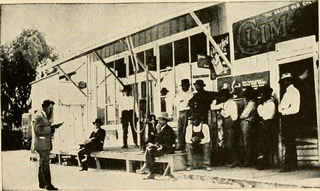 An illustration from Irrigation and religion; a study of religious and social conditions in two California counties, 1922, leaf 104