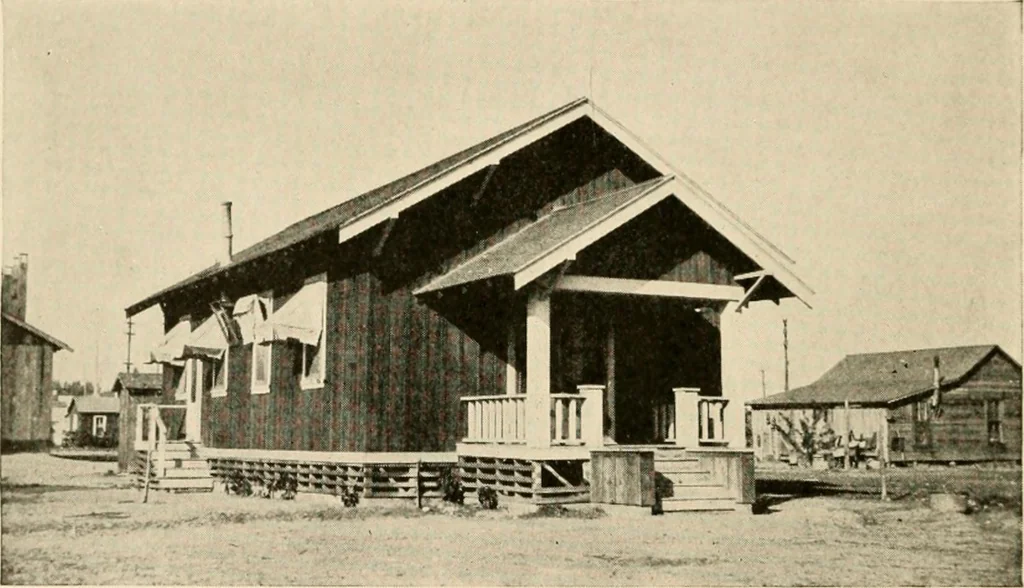 An illustration from Irrigation and religion; a study of religious and social conditions in two California counties, 1922, leaf 97
