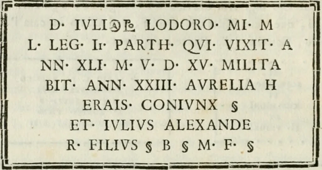 An illustration from Iscrizioni antiche delle ville e de' palazzi Albani, 1785, leaf 107