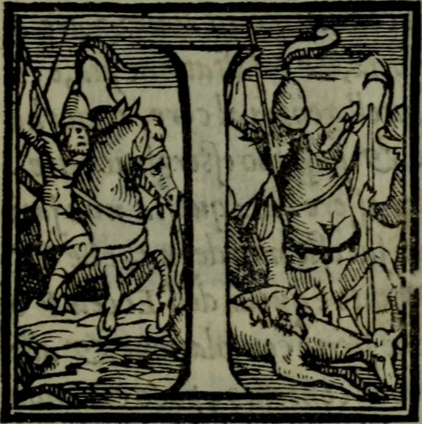 An illustration from I sette salmi penitentiali del santissimo profeta Dauit : tradotti in lingua toscana, da madonna Lavra Battiferra degl'Ammannati ; con gli argomenti sopra ciascuno di essi, composti dalla medesima ; insiemi con alcuni suoi sonetti spirituali, 1566, leaf 6