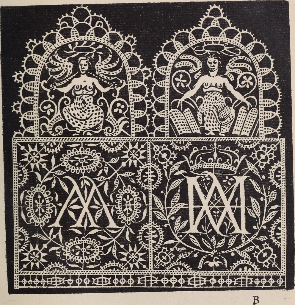 An illustration from I singolari e nuovi disegni per lavori di bianchería, 1909, leaf 24