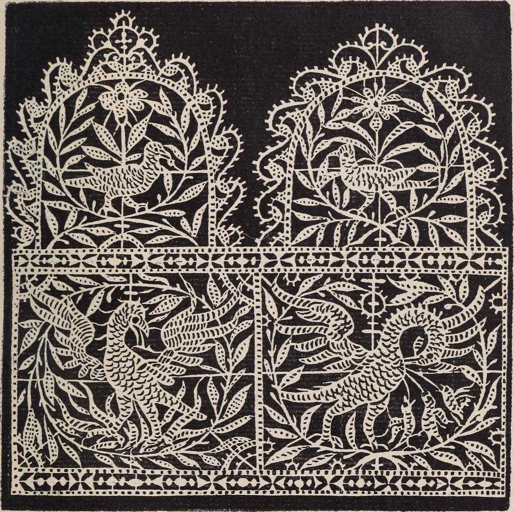 An illustration from I singolari e nuovi disegni per lavori di bianchería, 1909, leaf 28