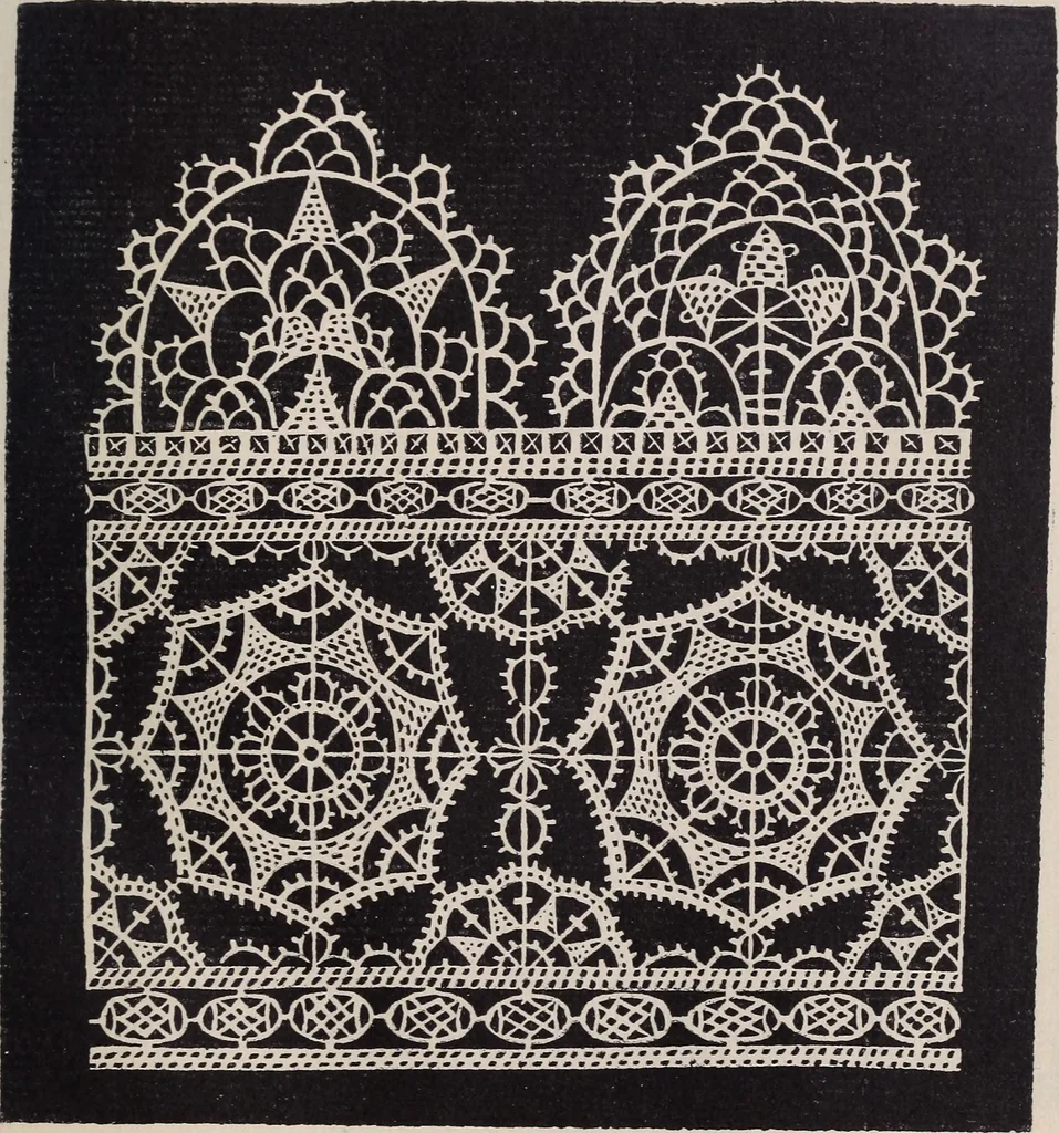 An illustration from I singolari e nuovi disegni per lavori di bianchería, 1909, leaf 32