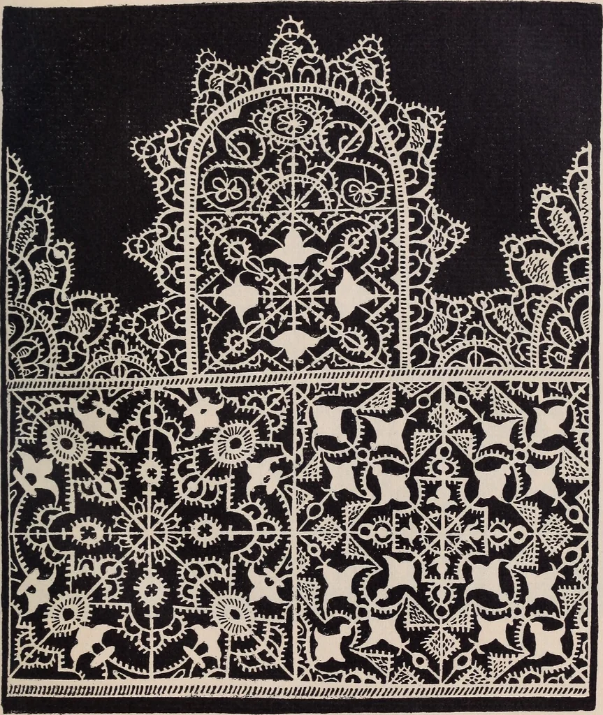 An illustration from I singolari e nuovi disegni per lavori di bianchería, 1909, leaf 38