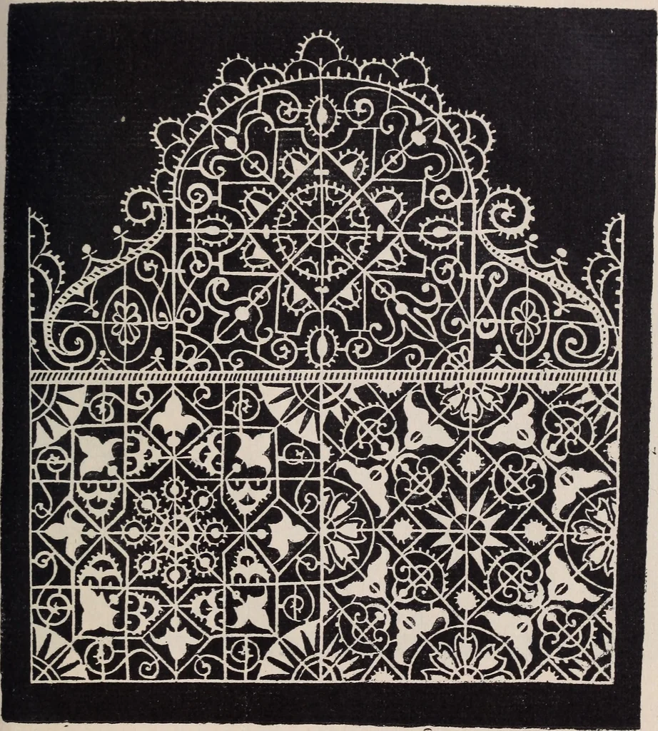 An illustration from I singolari e nuovi disegni per lavori di bianchería, 1909, leaf 42