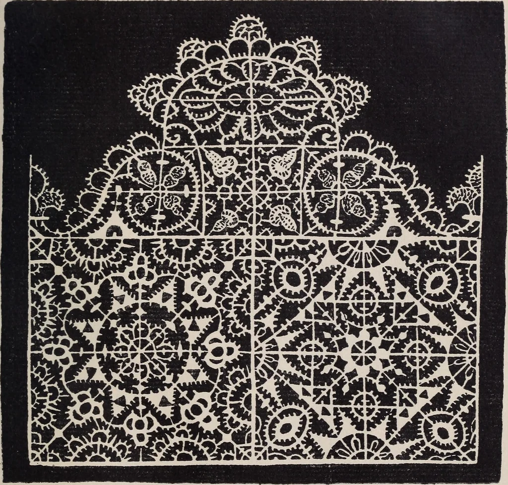 An illustration from I singolari e nuovi disegni per lavori di bianchería, 1909, leaf 44