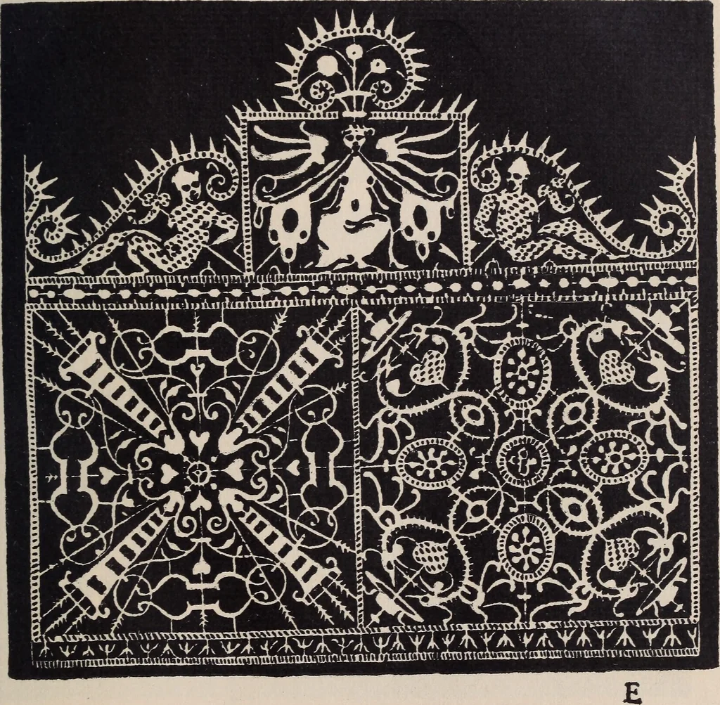 An illustration from I singolari e nuovi disegni per lavori di bianchería, 1909, leaf 48