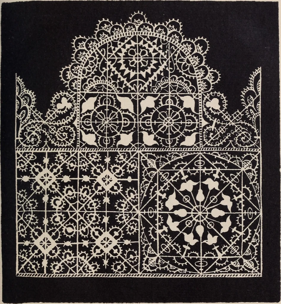 An illustration from I singolari e nuovi disegni per lavori di bianchería, 1909, leaf 50