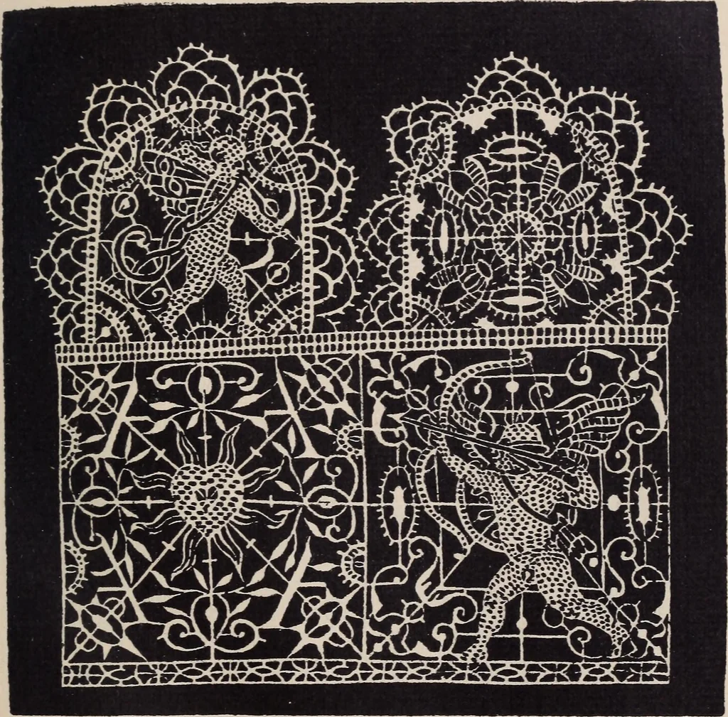 An illustration from I singolari e nuovi disegni per lavori di bianchería, 1909, leaf 52