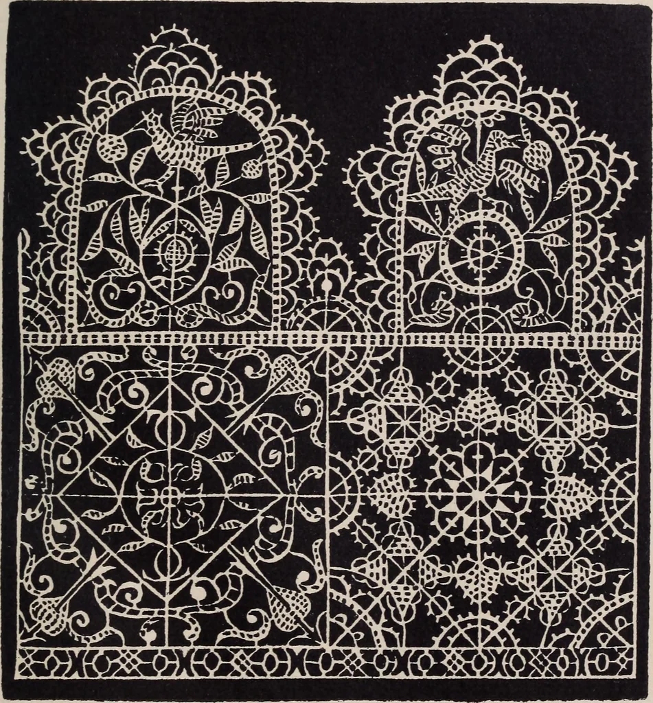 An illustration from I singolari e nuovi disegni per lavori di bianchería, 1909, leaf 54