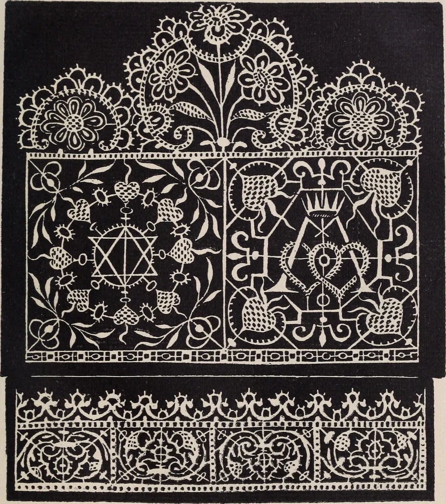 An illustration from I singolari e nuovi disegni per lavori di bianchería, 1909, leaf 56