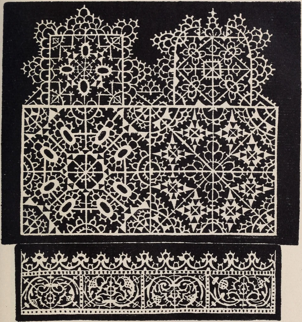 An illustration from I singolari e nuovi disegni per lavori di bianchería, 1909, leaf 58