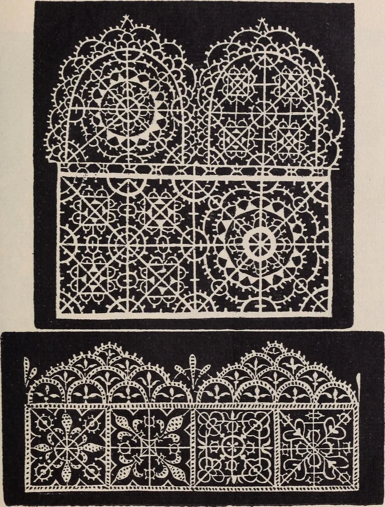An illustration from I singolari e nuovi disegni per lavori di bianchería, 1909, leaf 66
