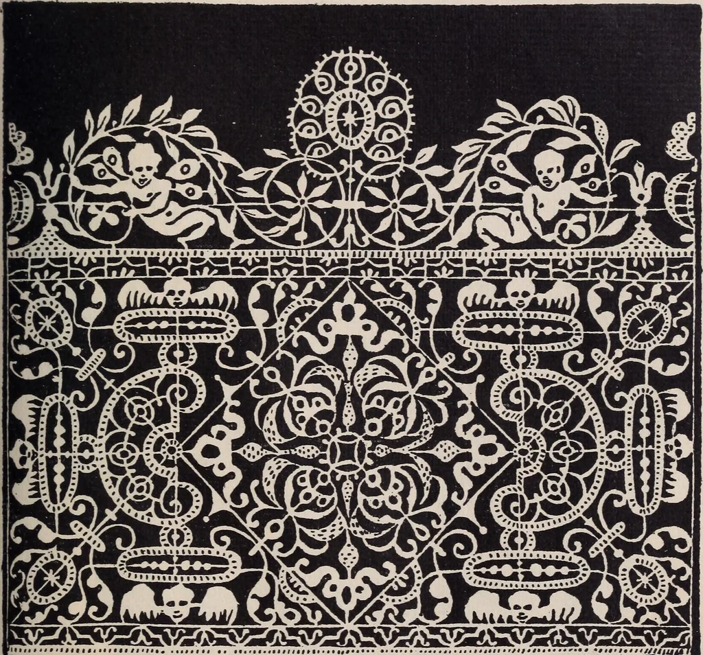An illustration from I singolari e nuovi disegni per lavori di bianchería, 1909, leaf 70