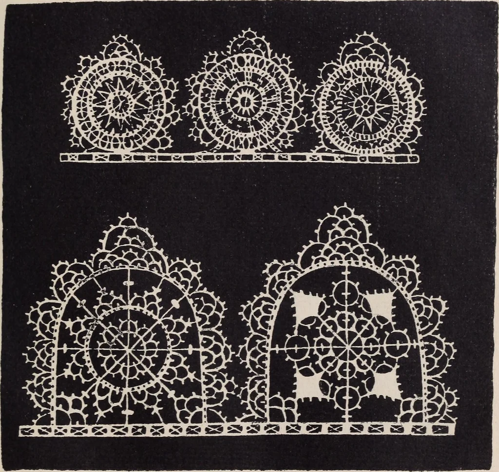 An illustration from I singolari e nuovi disegni per lavori di bianchería, 1909, leaf 80