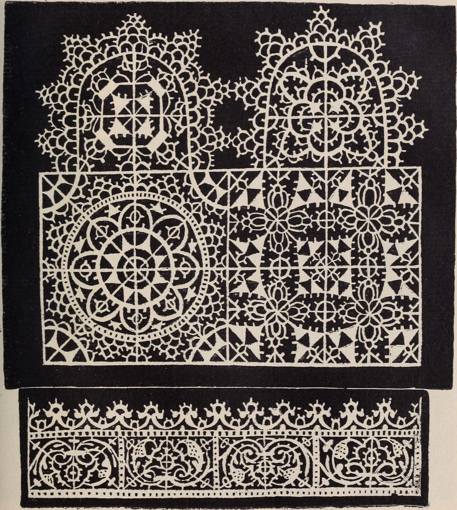 An illustration from I singolari e nuovi disegni per lavori di bianchería, 1909, leaf 82