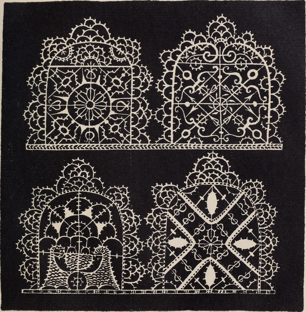 An illustration from I singolari e nuovi disegni per lavori di bianchería, 1909, leaf 86