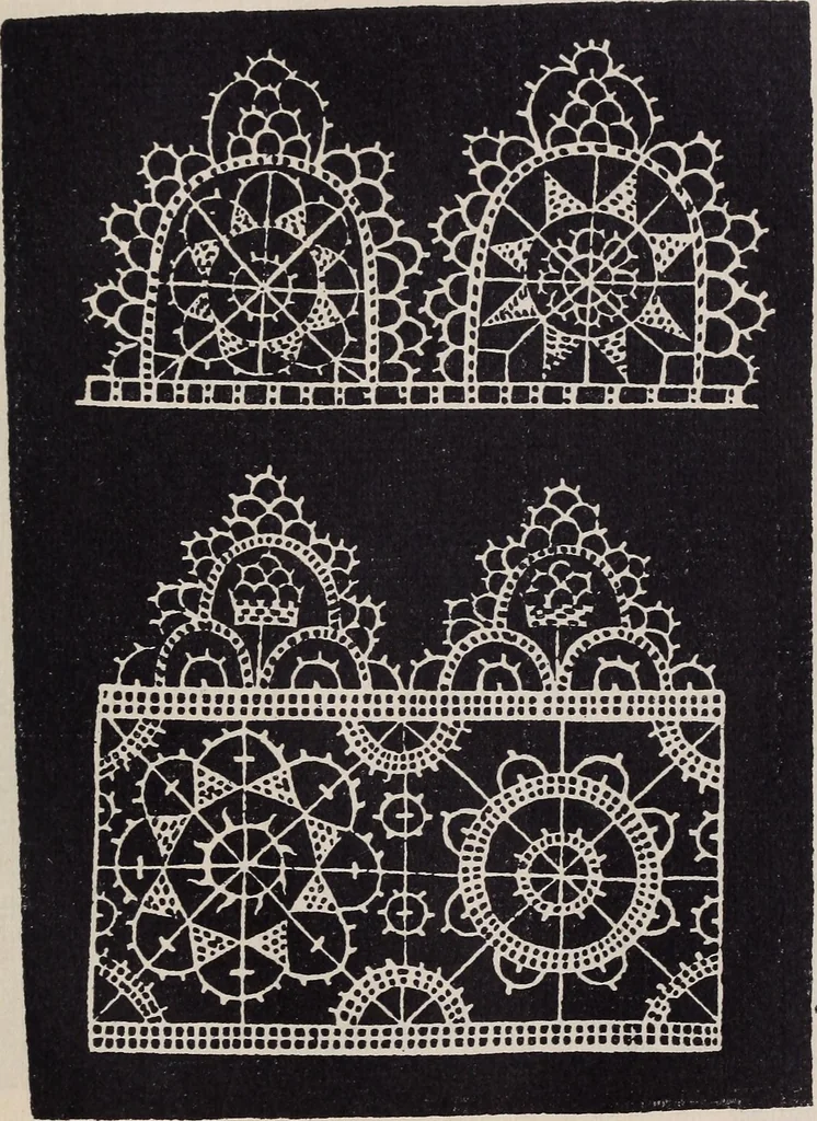 An illustration from I singolari e nuovi disegni per lavori di bianchería, 1909, leaf 88