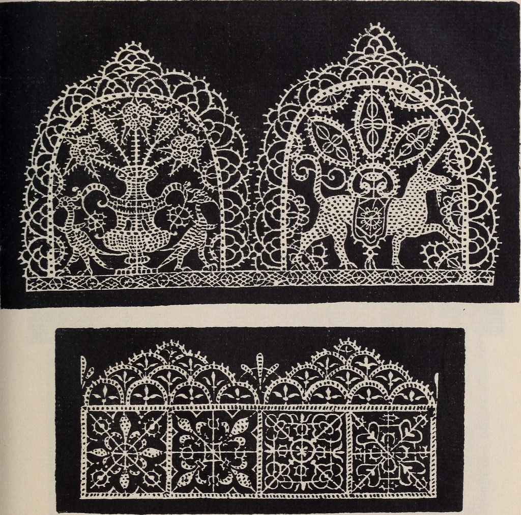 An illustration from I singolari e nuovi disegni per lavori di bianchería, 1909, leaf 92