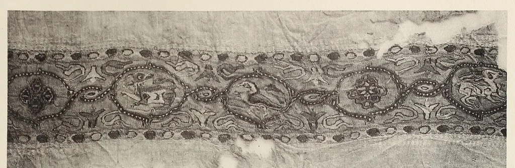 An illustration from Islamische Stoffe aus ägyptischen Gräbern in der Islamischen Kunstabteilung und in der Stoffsammlung des Schlossmuseums, 1927, leaf 107