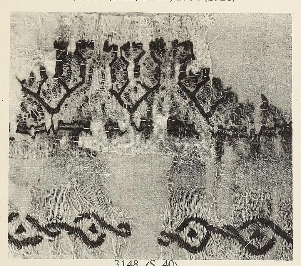 An illustration from Islamische Stoffe aus ägyptischen Gräbern in der Islamischen Kunstabteilung und in der Stoffsammlung des Schlossmuseums, 1927, leaf 115