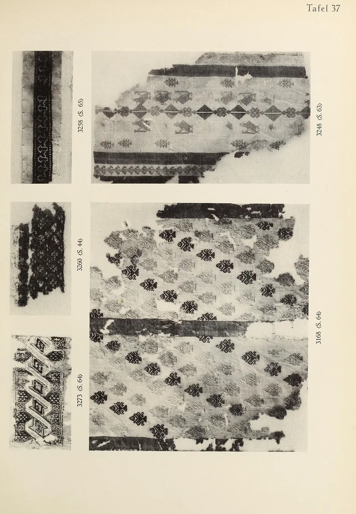 An illustration from Islamische Stoffe aus ägyptischen Gräbern in der Islamischen Kunstabteilung und in der Stoffsammlung des Schlossmuseums, 1927, leaf 171