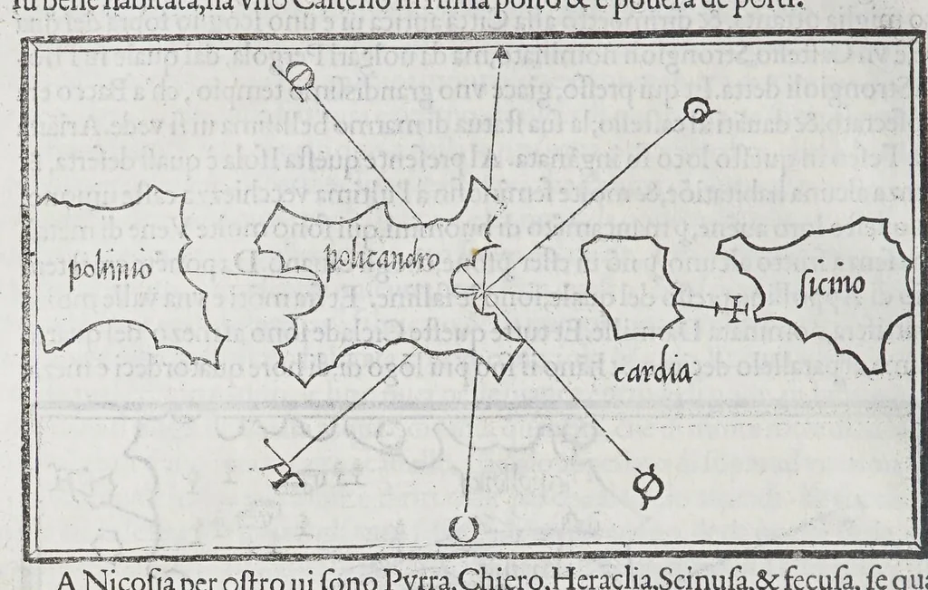 An illustration from Isolario, 1561, leaf 114