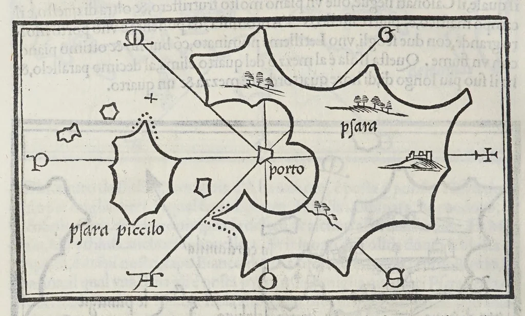An illustration from Isolario, 1561, leaf 138