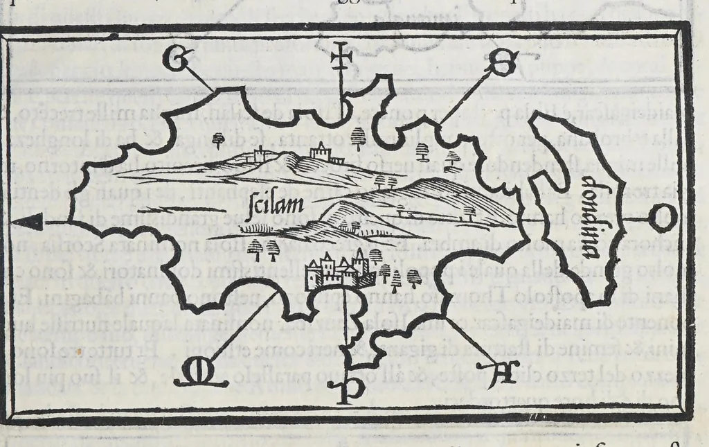 An illustration from Isolario, 1561, leaf 163