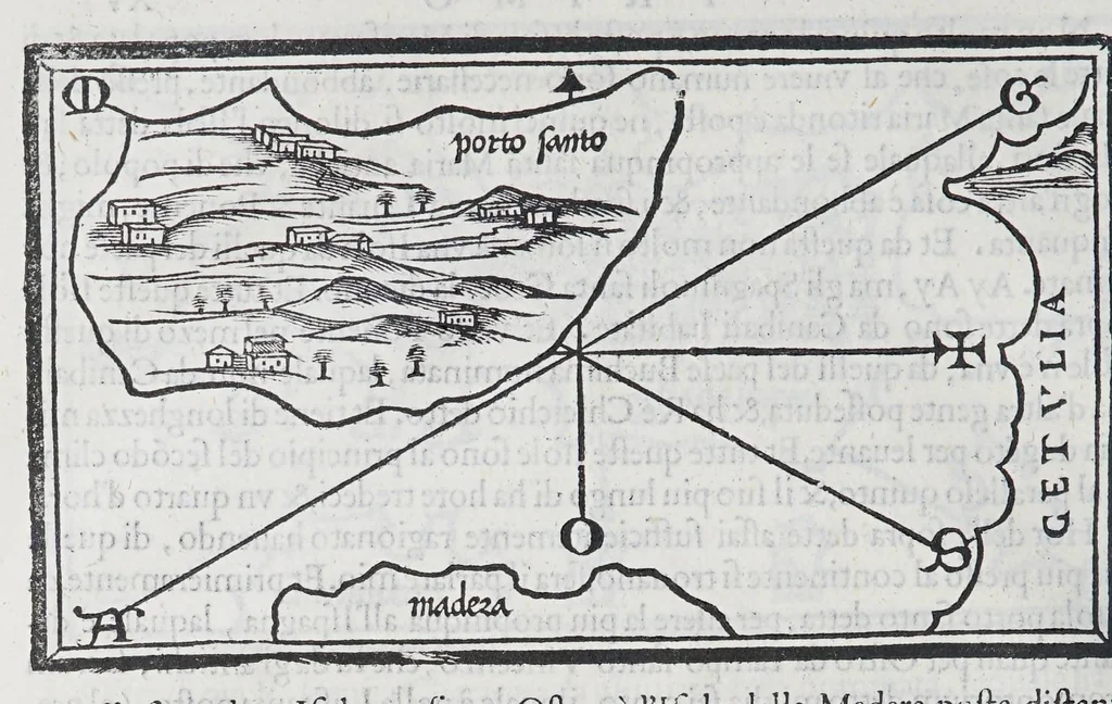 An illustration from Isolario, 1561, leaf 54