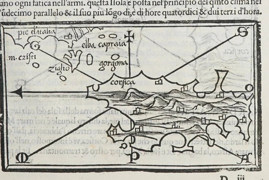 An illustration from Isolario, 1561, leaf 65